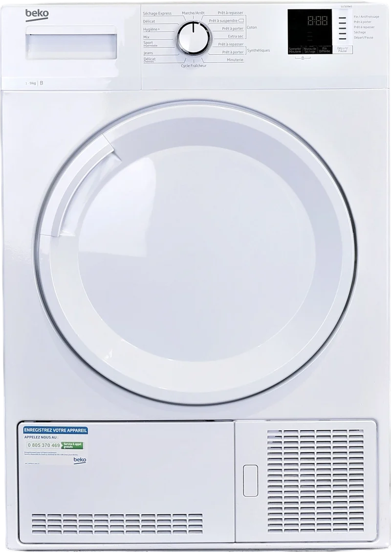 Seche-linge à Condensation 9 kg Reconditionné BEKO SLCS09W3