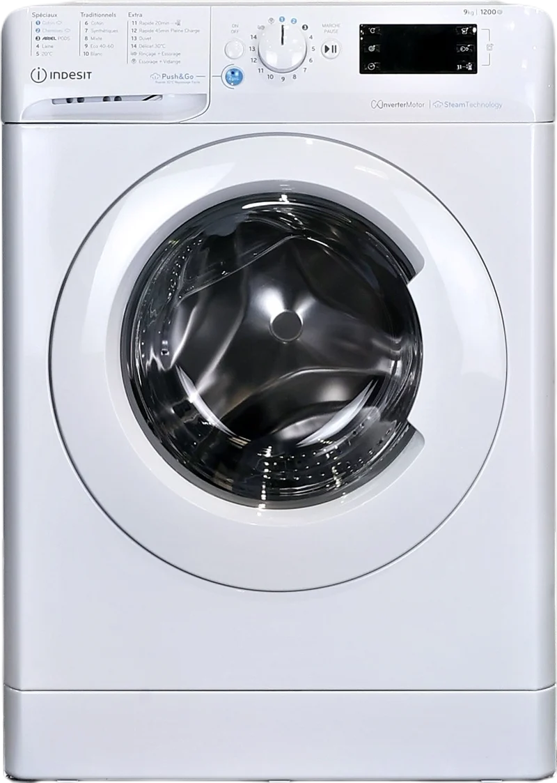 Lave-linge Hublot 9 kg Reconditionné INDESIT BWE91296XWVFR