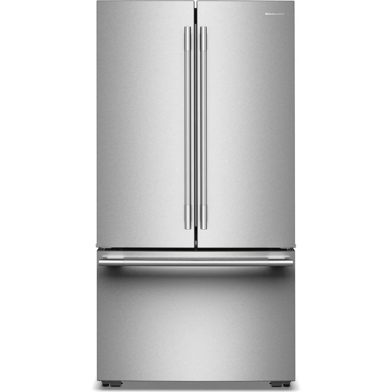 KitchenAid Réfrigérateur trois portes avec porte à deux battants à profondeur de comptoir de 36 pouces, 24,8 pi. cu. avec distributeur d'eau interne