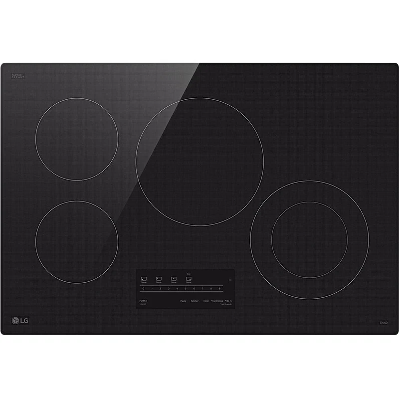 LG Table de cuisson encastrée électrique intelligente de 30 pouces avec 4 éléments CBEW3013BE