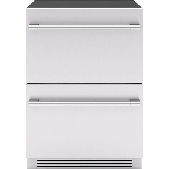 Zephyr Tiroirs Réfrigérateur congélateur encastrable de 24 pouces, 3,9 pi. cu. PRRFD24C2AS
