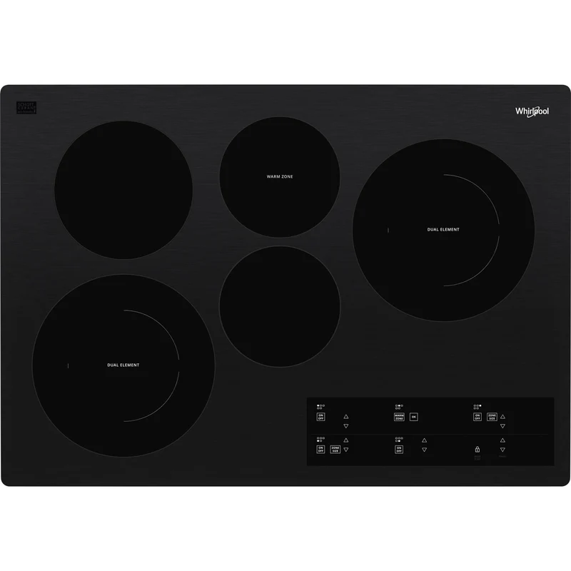 Whirlpool Table de cuisson encastrée électrique de 30 po. avec élément FlexHeat™ WCE97US0KB