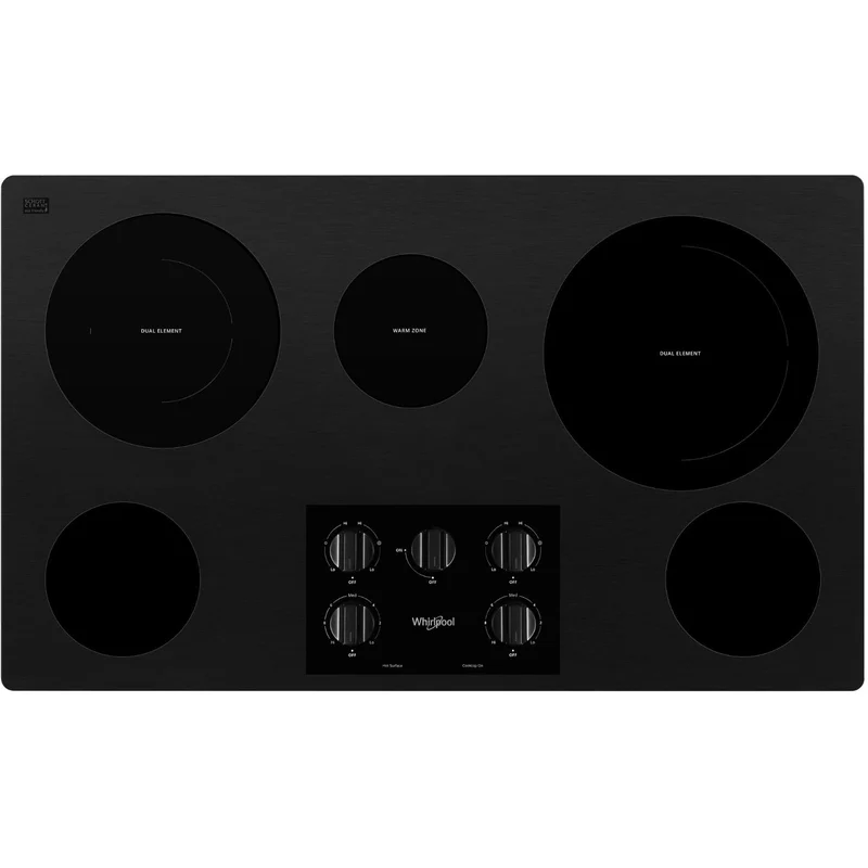 Whirlpool Table de cuisson encastrée électrique de 36 po WCE77US6HB