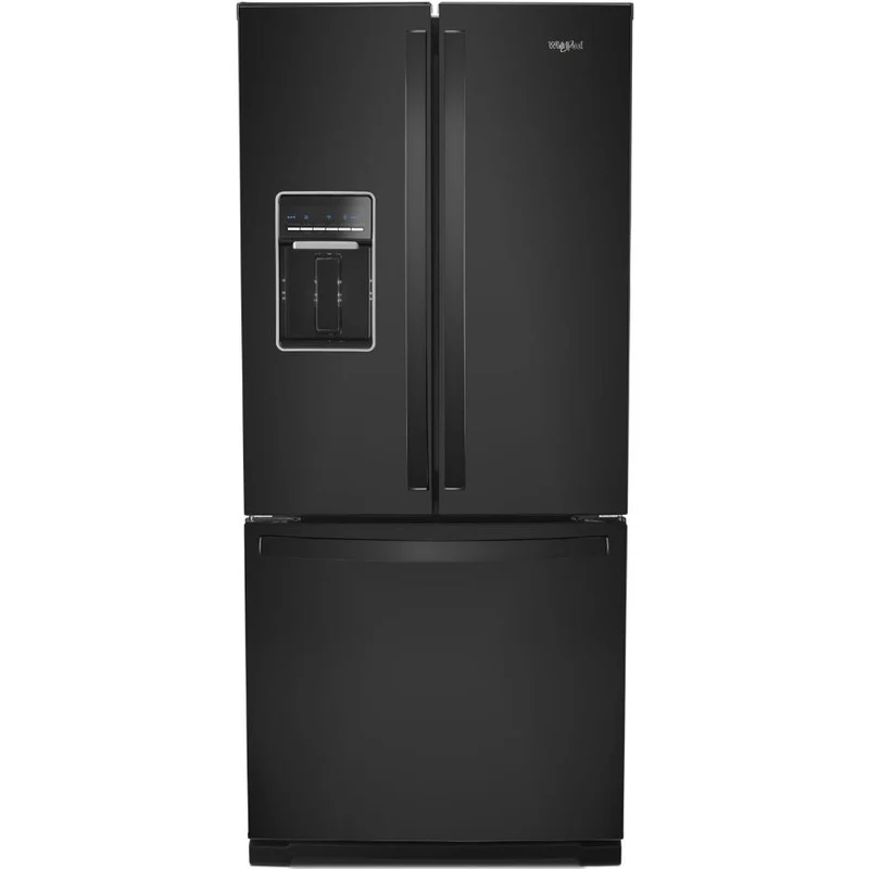 Whirlpool Réfrigérateur trois portes avec porte à deux battants amovible de 30 po, 19,7 pi. cu. avec distributeur externe d'eau avec filtration EveryDrop® WRF560SEHB
