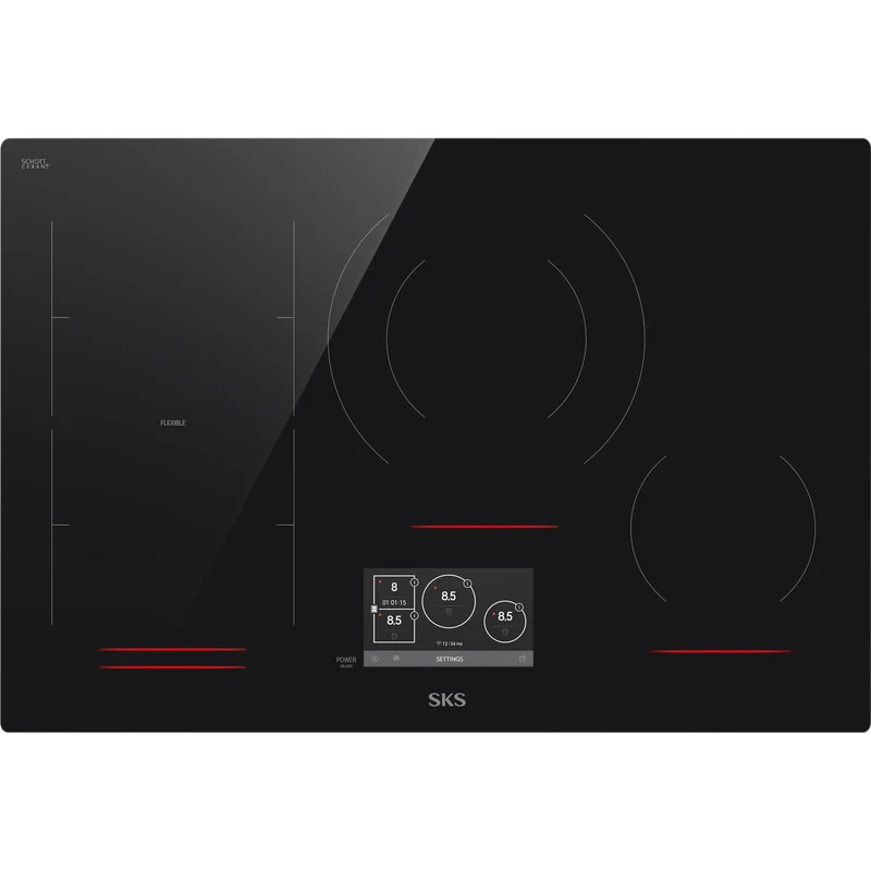 Signature Kitchen Suite Table de cuisson encastrée Flex induction de 30 pouces avec Wi-Fi SKSIT3001GE