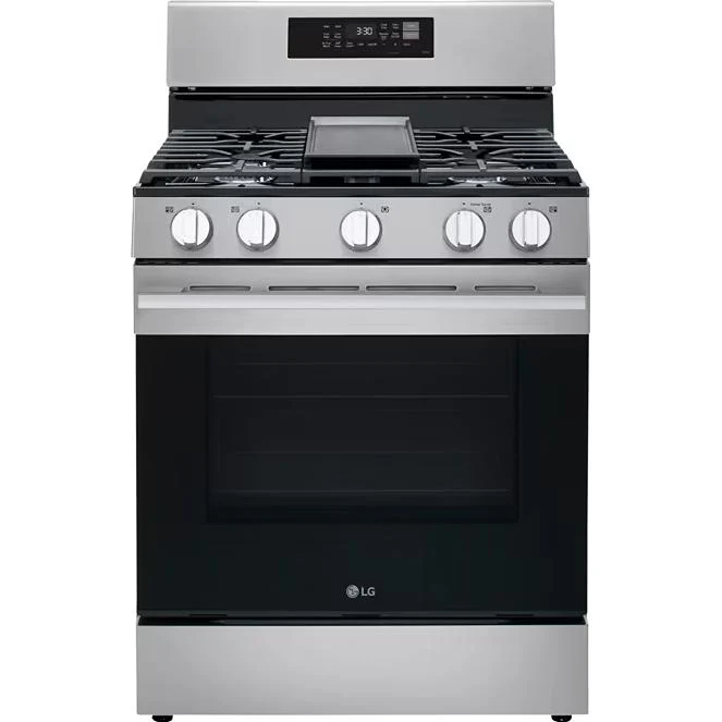 LG Cuisinière à gaz intelligente de 30 pouces avec fonction Air Fry LRGN6323Y