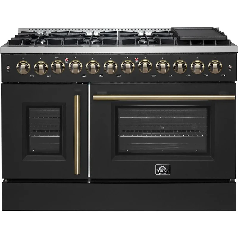 Forno Cuisinière autoportante bi énergie de 48 pouces avec technologie convection européenne véritable