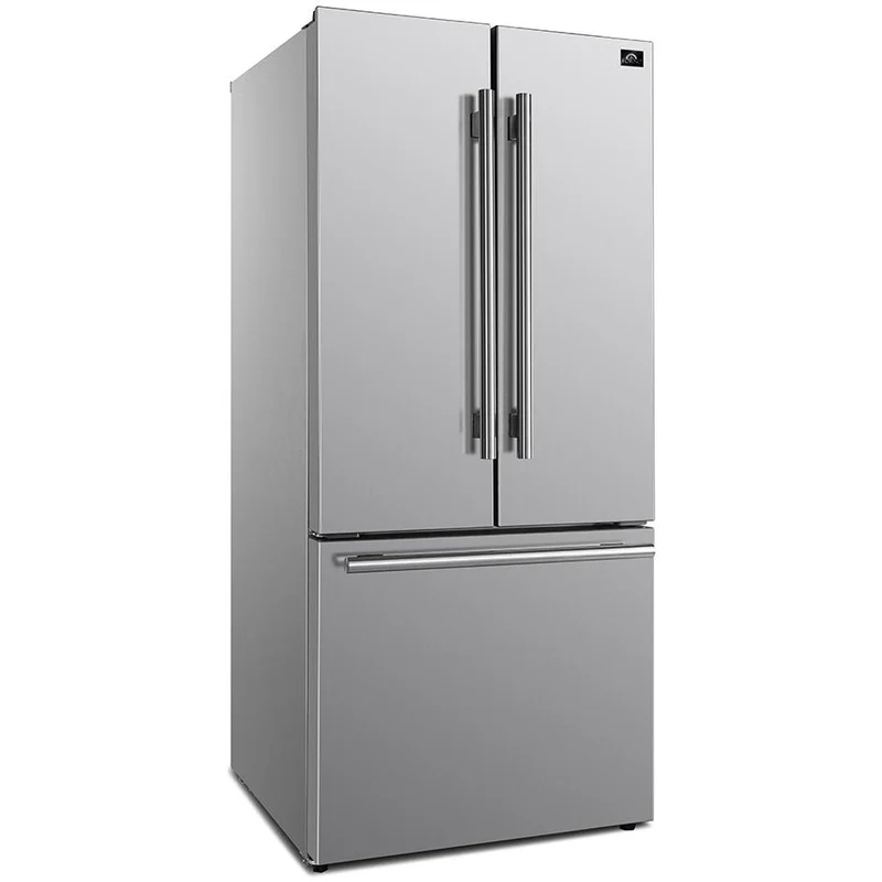 Forno Réfrigérateur trois portes avec porte à deux battants à profondeur de comptoir de 30 pouces, 17,5 pi cu avec machine à glaçons interne