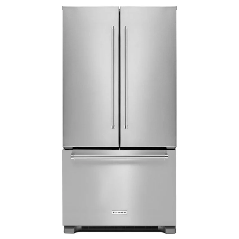 Germain Larivière Réfrigérateur trois portes avec porte à deux battants à profondeur de comptoir de 36 po., 22 pi.cu. avec distributeur d'eau interieur KitchenAid KRFC302ESS- Vente finale - Boite ouverte - Vendu tel quel