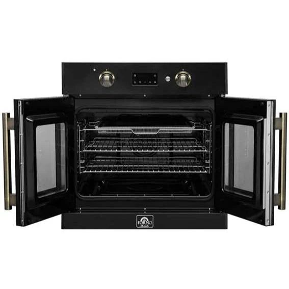 Forno Four mural encastré de 30 pouces et 3,68 pi. cu. avec technologie de convection véritable FBOEL1333-30BLK