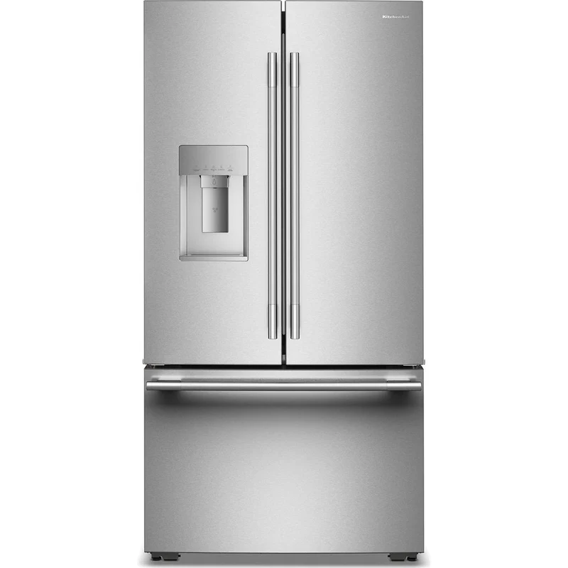 KitchenAid Réfrigérateur trois portes avec porte à deux battants à profondeur de comptoir de 36 pouces, 23,9 pi. cu. avec Wi-Fi KRFC736SPS