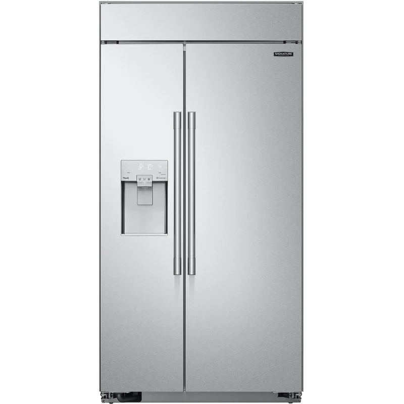 Signature Kitchen Suite Réfrigérateur côte-à-côte intégré de 42 pouces, 25,6 pi. cu. avec système SpacePlus™ SKSSB4202S