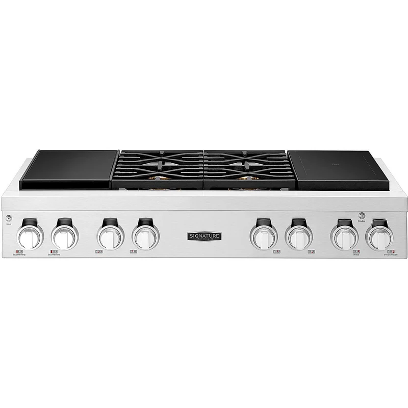 Signature Kitchen Suite Dessus de cuisinière encastré à biénergie de 48 po. avec technologie induction SKSRT480SIS