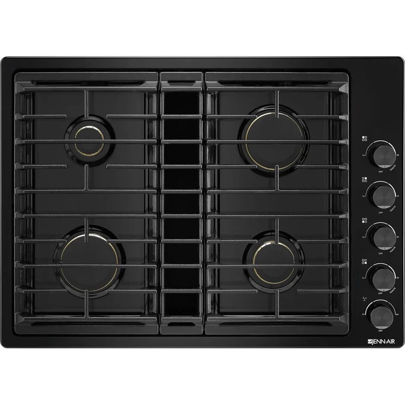JennAir Table de cuisson encastrée à gaz 30 po avec système de ventilation à évacuation descendante JGD3430GB
