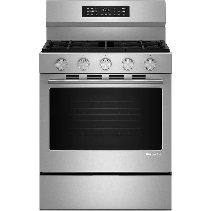 KitchenAid Cuisinière autoportante à gaz de 30 pouces avec technologie convection KFGS330TPS