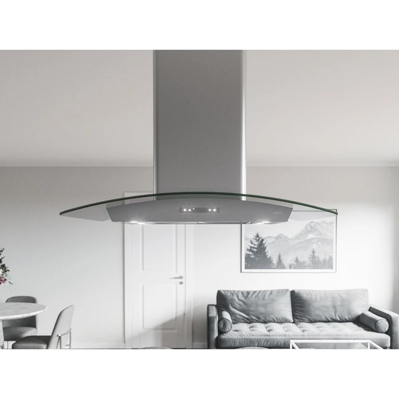 Zephyr Hotte îlot série Milano de 42 po. ZML-E42CG