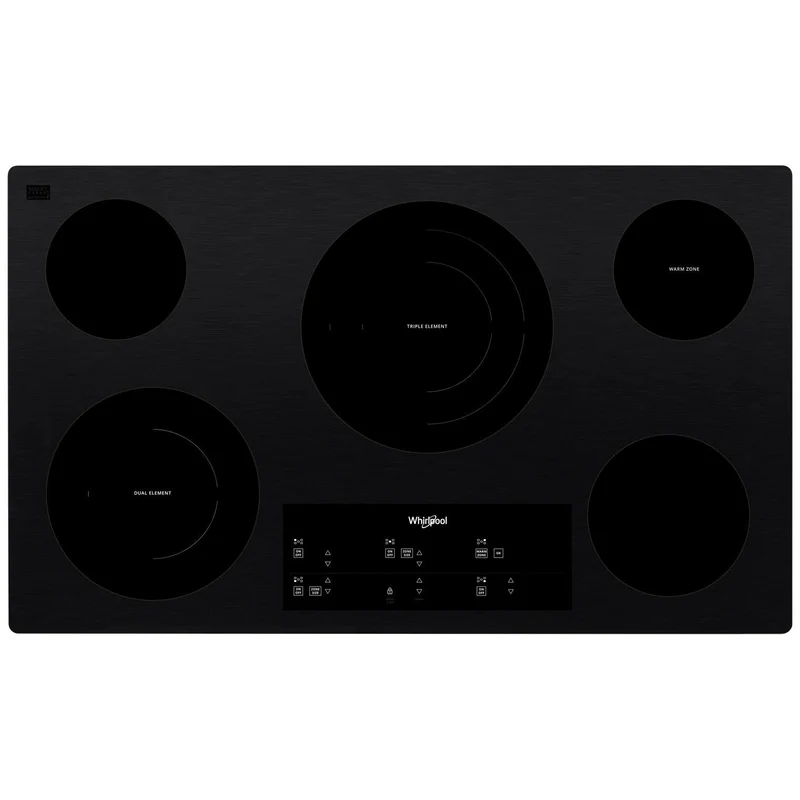 Whirlpool Table de cuisson encastrée électrique de 36 po. avec élément FlexHeat™ WCE97US6KB
