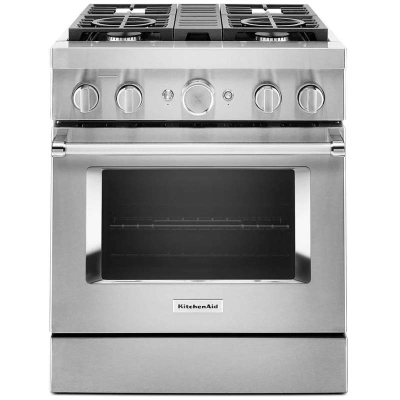 KitchenAid Cuisinière amovible à biénergie de 30 po. avec convection véritable Even-Heat™ KFDC500JSS