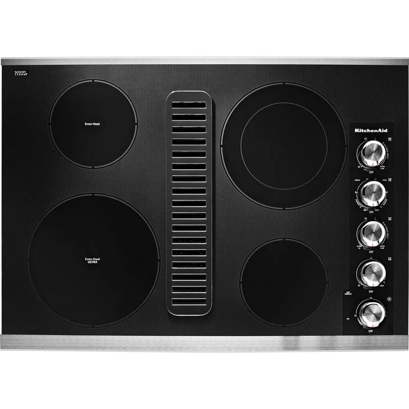 KitchenAid Table de cuisson encastrée électrique de 30 po. avec élément Even-Heat™ KCED600GSS
