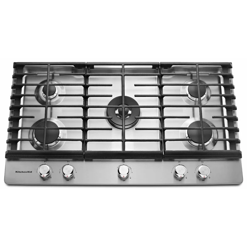 KitchenAid Table de cuisson encastrée à gaz de 36 po. avec brûleur Even-Heat™ KCGS556ESS