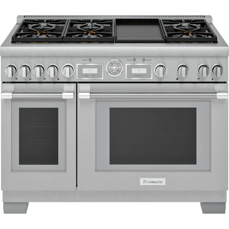 Thermador Cuisinière amovible à gaz de 48 po avec brûleurs ExtraLow® PRG486WDG