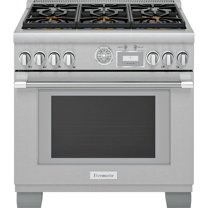 Thermador Cuisinière amovible à gaz de 36 po avec brûleurs ExtraLow® PRG366WG