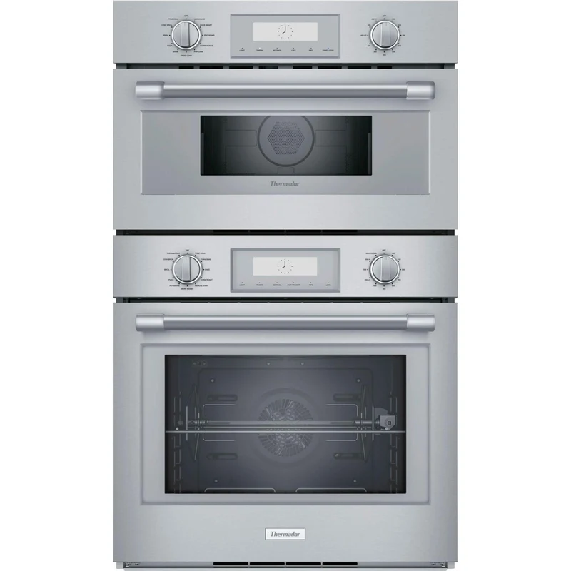 Thermador Four mural combiné encastré de 30 po, 6,1 pi cu avec four à cuisson rapide PODMC301W