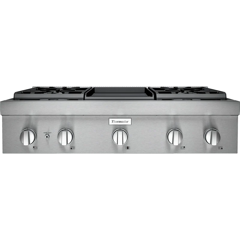 Thermador Dessus de cuisinière encastré à gaz de 36 po avec plaque chauffante PCG364WD