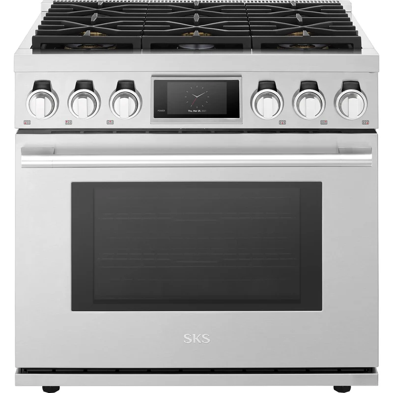 Signature Kitchen Suite Cuisinière amovible au gaz de 36 pouces avec SmartThinQ® SKSGR360S