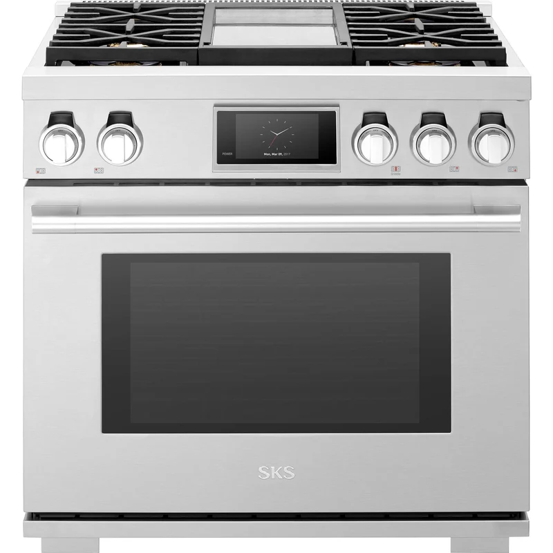 Signature Kitchen Suite Cuisinière amovible à gaz de 36 po. avec connectivité Wi-Fi SKSGR360GS