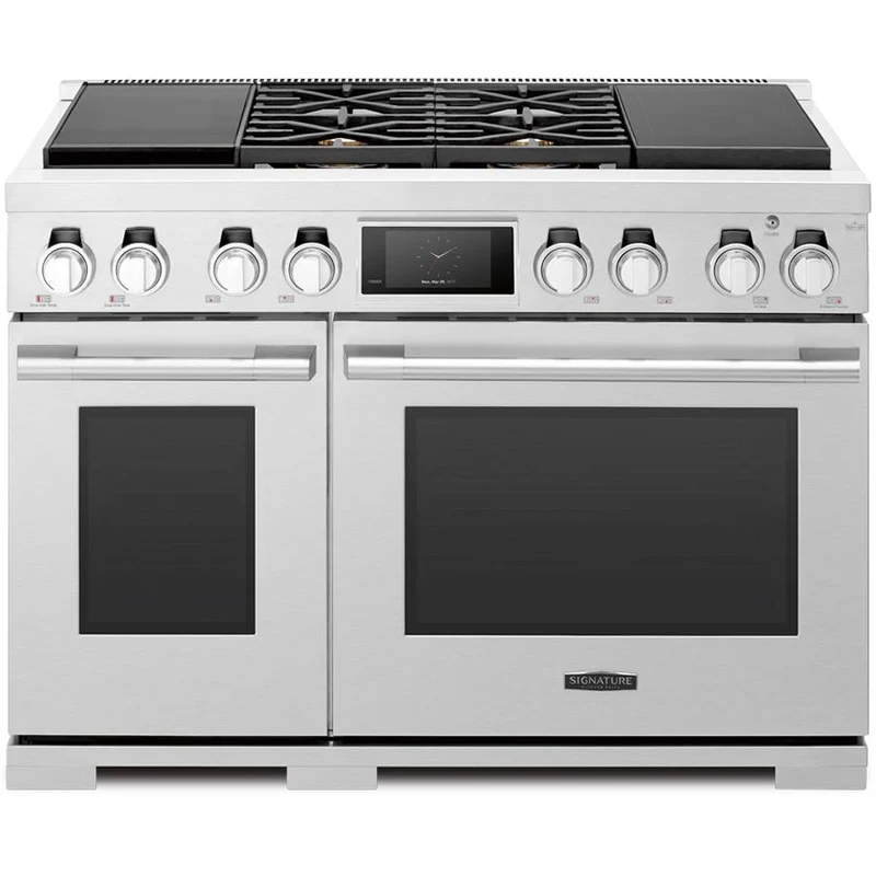 Signature Kitchen Suite Cuisinière amovible à biénergie de 48 po avec Sous Vide SKSDR480SIS