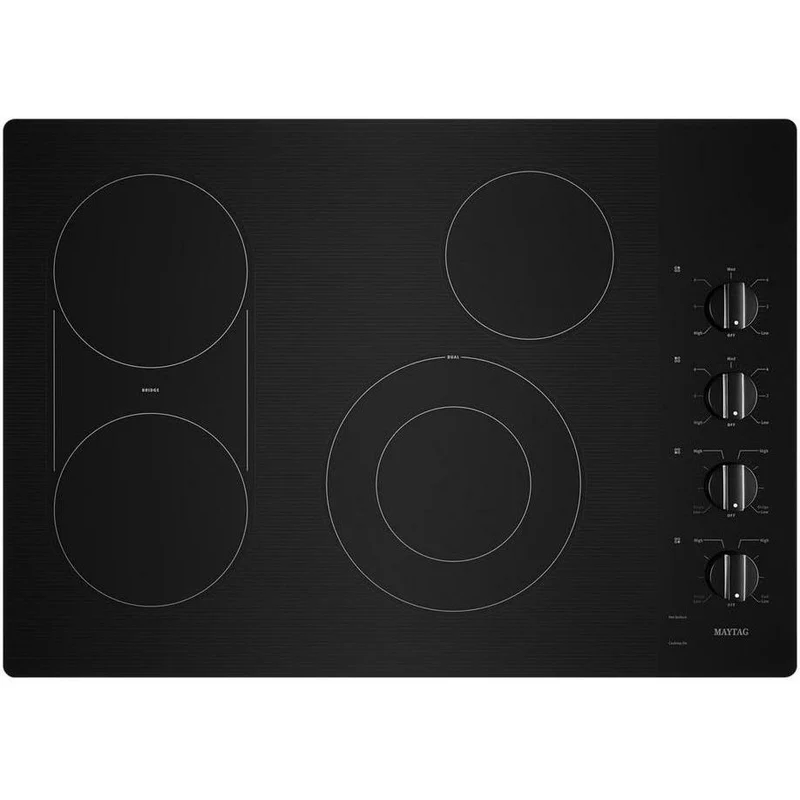 Maytag Table de cuisson encastrée électrique de 30 po avec grill et plaque chauffante réversible MEC8830HB