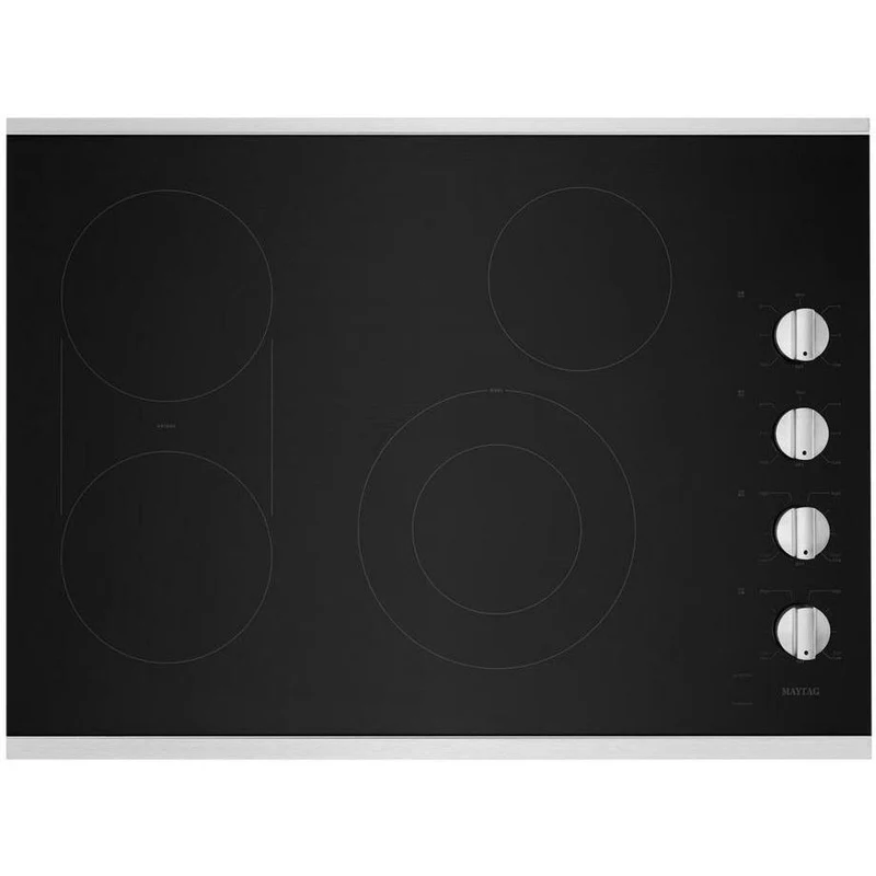 Maytag Table de cuisson encastrée électrique de 30 po avec grill et plaque chauffante réversible MEC8830HS
