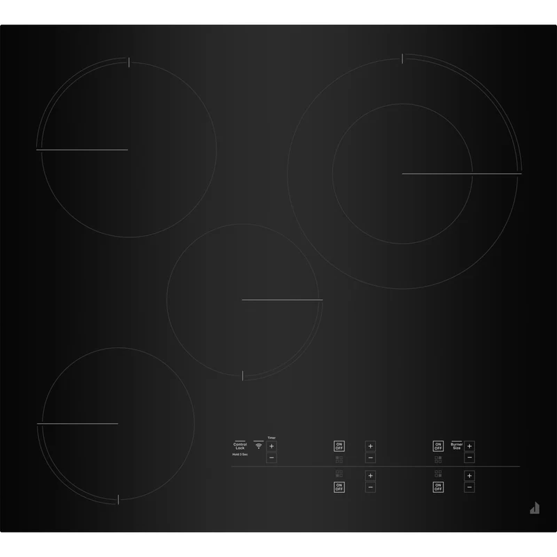 JennAir Table de cuisson encastrée électrique de 24 po avec contrôles Emotive JEC4424KB