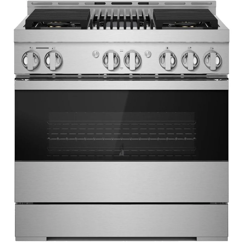 JennAir Cuisinière professionnelle à gaz Rise de 36 po avec gril infrarouge JGRP636HM