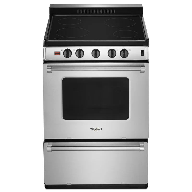 Whirlpool Cuisinière amovible électrique de 24 po avec dessus SpillGuard™ YWFE50M4HS