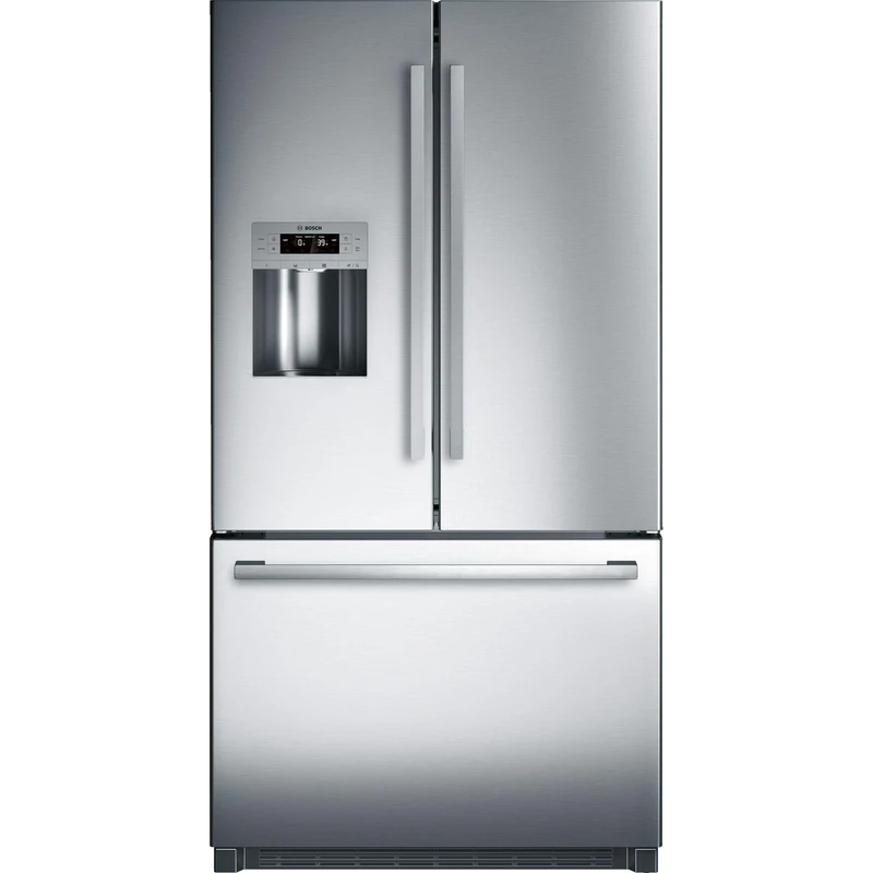 Bosch Réfrigérateur trois portes avec porte à deux battants de 36 po, 25 pi cu avec système de distributeur d'eau et de glaçons B26FT50SNS