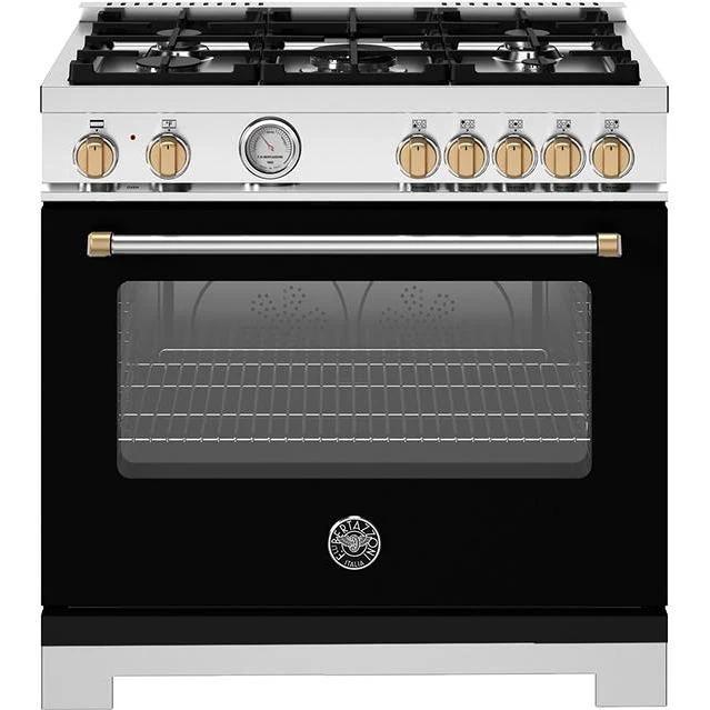 Bertazzoni Cuisinière amovible biénergie de 36 pouces MAS365DFMNG