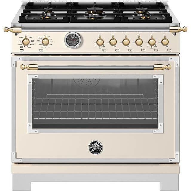 Bertazzoni Cuisinière amovible biénergie de 36 pouces HER366BCFEPAG