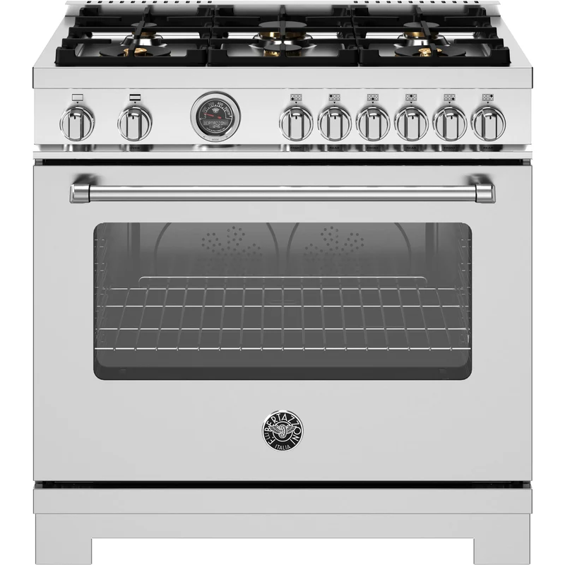 Bertazzoni Cuisinière amovible à gaz de 36 pouces MAS366BCFGMXT