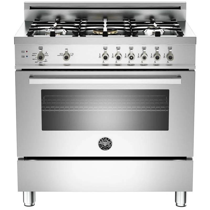 Bertazzoni Cuisinière amovible à gaz de 36 po PRO36 5 GAS X V
