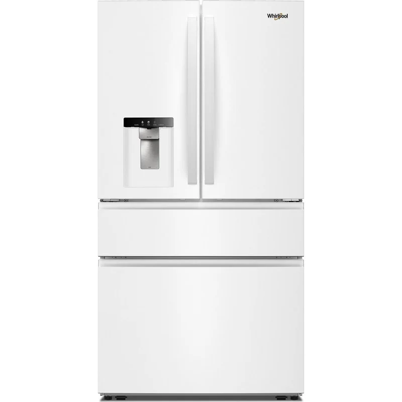 Whirlpool Réfrigérateur quatre portes à porte à deux battants de 36 pouces, 28,9 pi. avec système de distribution d'eau et glaçons