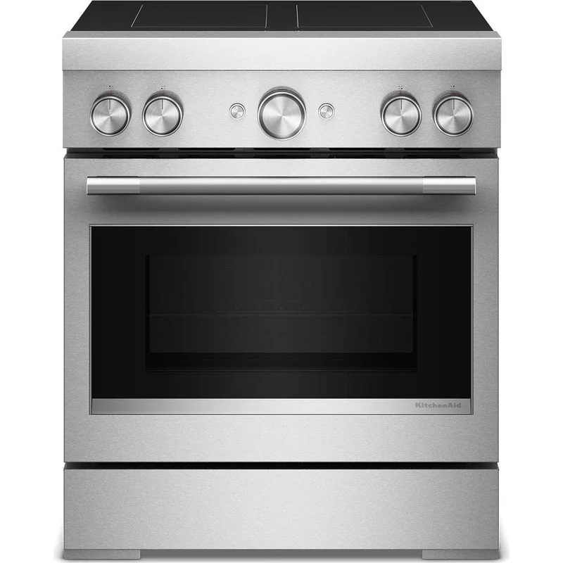 KitchenAid Cuisinière autoportante à induction de 30 pouces avec 4 éléments KFIS930SSS