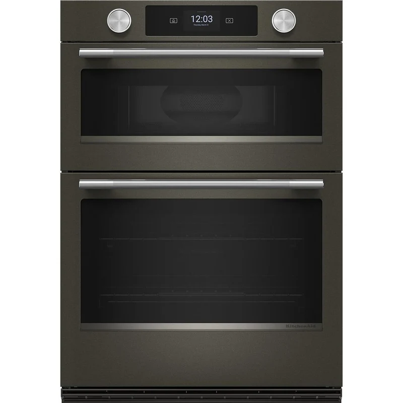 KitchenAid Four mural combiné encastré de 30 pouces, 6,4 pi. cu. avec four à micro ondes avec technologie convection
