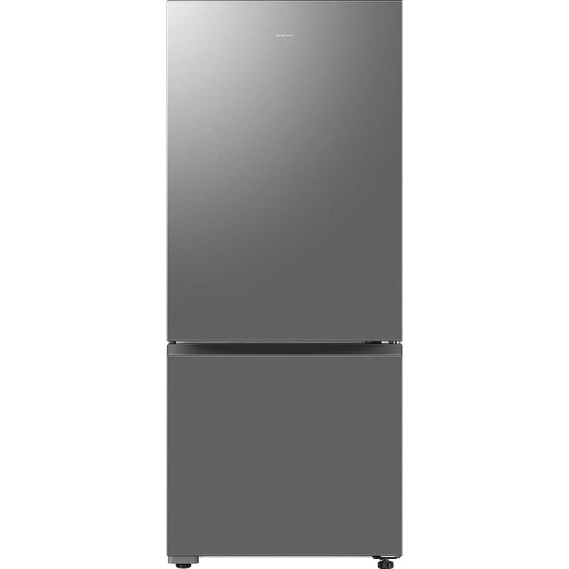 Samsung Réfrigérateur à congélateur inférieur à profondeur de comptoir de 28 pouces, 15 pi. cu. avec mode d’économie d’énergie intelligent SmartThings AI RB15DG6000SRAA