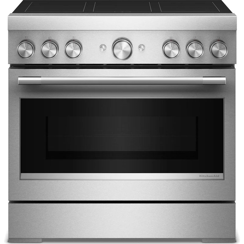 KitchenAid Cuisinière autoportante à induction de 36 pouces avec 6 éléments KFIS936SSS
