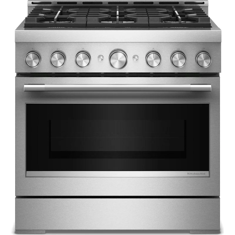 KitchenAid Cuisinière encastrable à gaz de 36 pouces avec 6 brûleurs KFGS936SSS