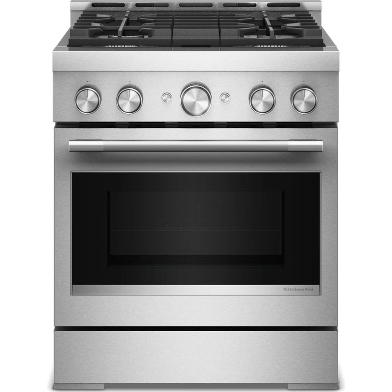 KitchenAid Cuisinière encastrable à gaz de 30 pouces avec 4 brûleurs KFGS930SSS