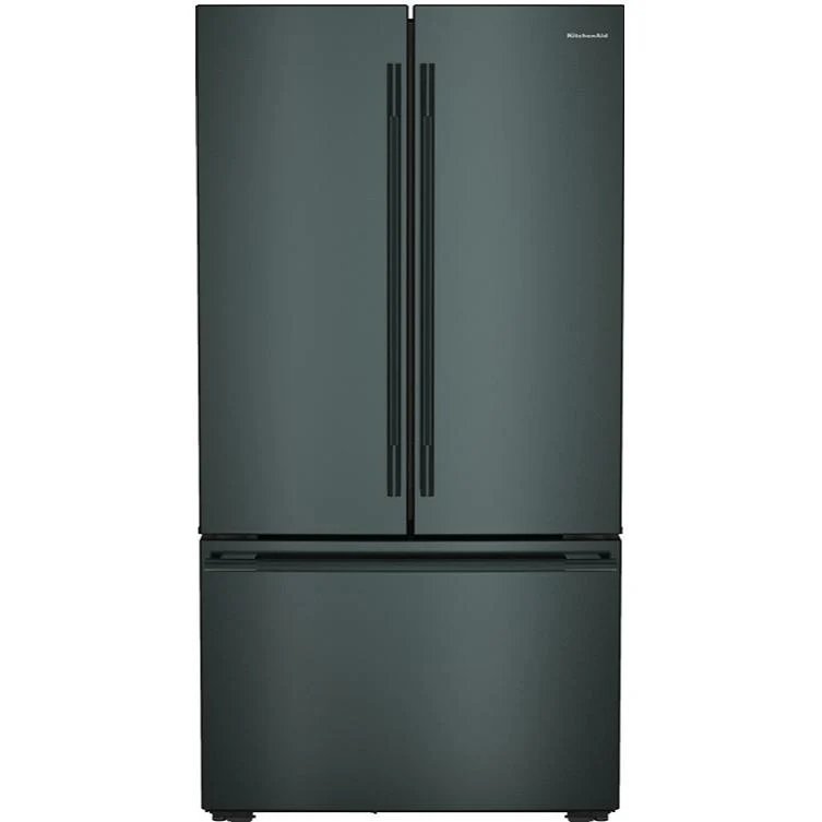 KitchenAid Réfrigérateur à portes françaises à profondeur de comptoir de 36 pouces, 24 pi. cu. avec distributeur d'eau interne et machine à glaçons KRFC236SJP