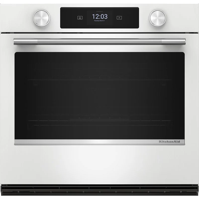 KitchenAid Four mural simple encastré de 30 pouces, 5,0 pi. cu. avec technologie convection KOES730SWH